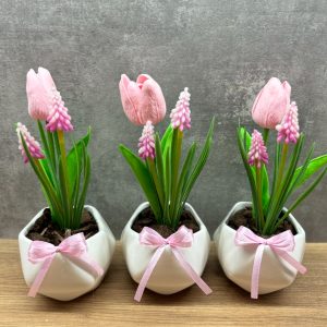 Tulipános - gyöngyikés dísz